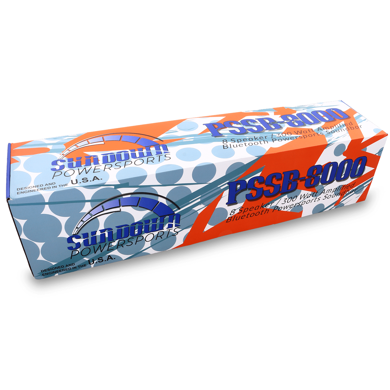 PSSB-8000 8 Speaker 300 watt Amplified Bluetooth Powersports Soundbar - Sundown Audio